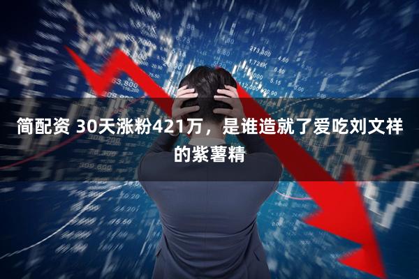 简配资 30天涨粉421万，是谁造就了爱吃刘文祥的紫薯精